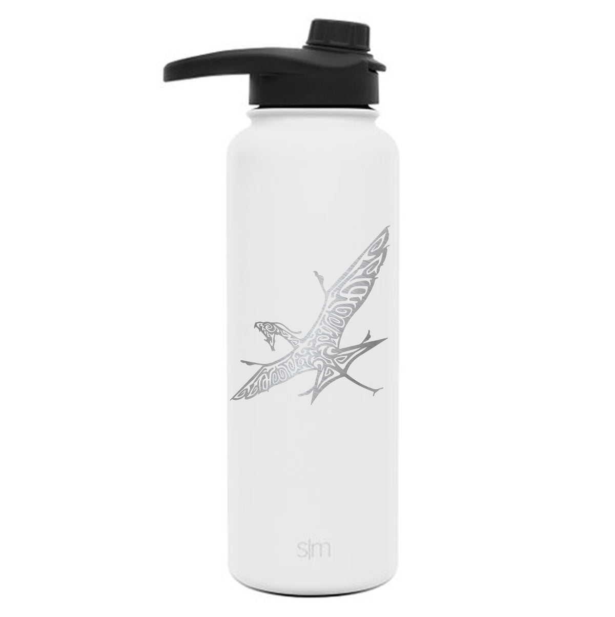 Premium Stainless Steel Water Bottle, Avatar Banshee, Extra Lid, 40oz