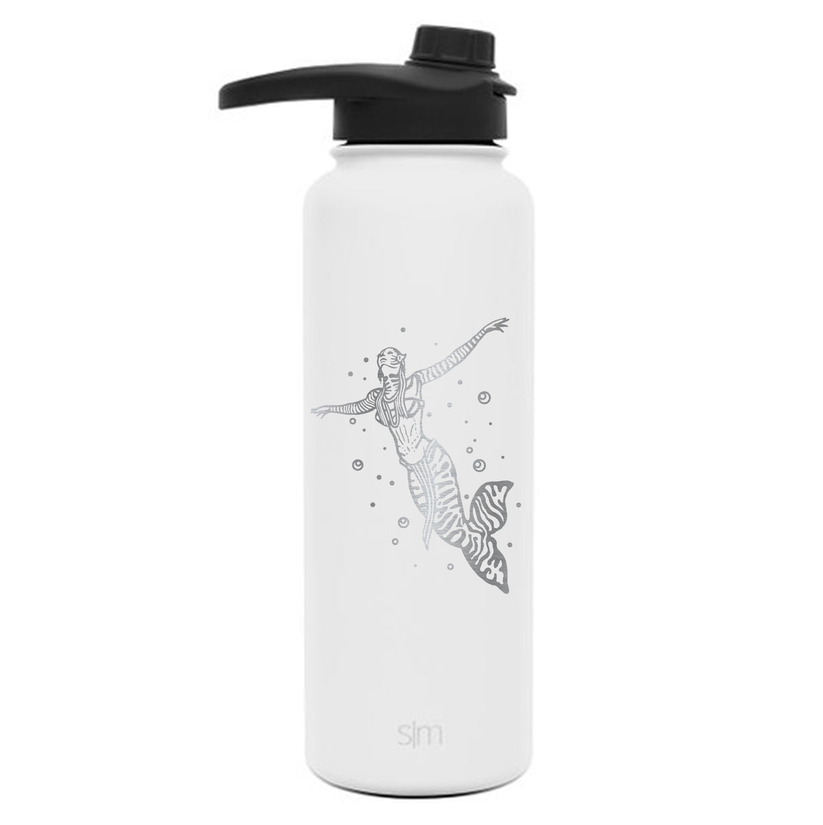 Premium Stainless Steel Water Bottle, Avatar Mermaid, Extra Lid, 40oz