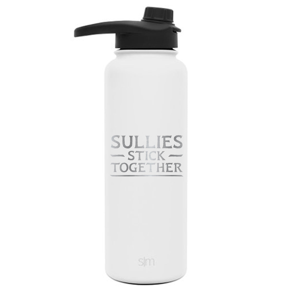 Premium Stainless Steel Water Bottle, Avatar Sullies Stick Together Family Quote, Extra Lid, 40oz