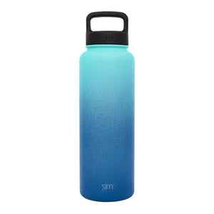 Solid Celeste Bright Aqua Blue Color Water Bottle by PodArtist