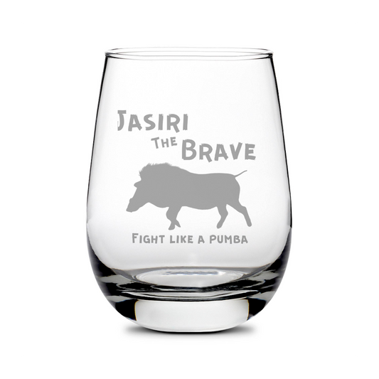 Customizable Stemless Wine Glass, 16oz, Laser Etched or Hand Etched