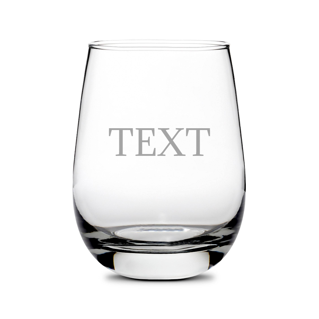 Customizable Stemless Wine Glass, 16oz