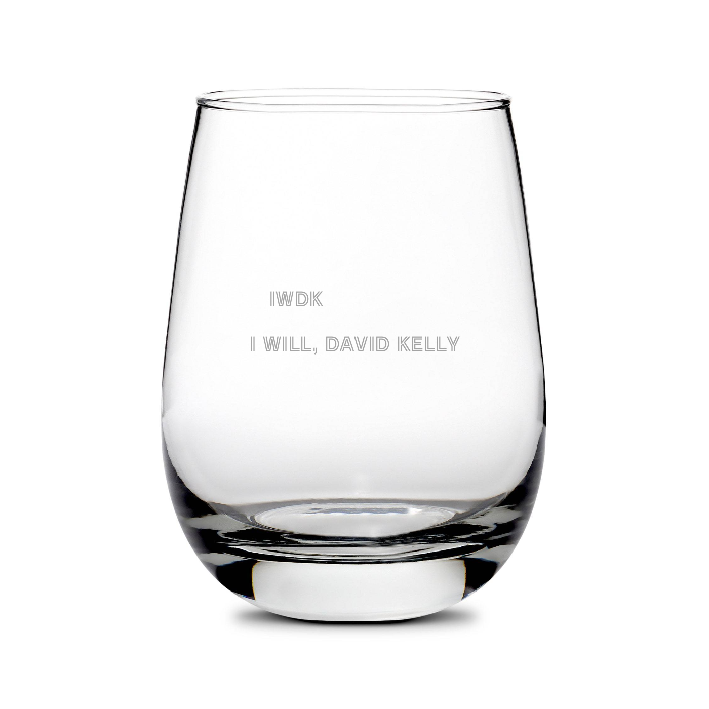 Customizable Stemless Wine Glass, 16oz