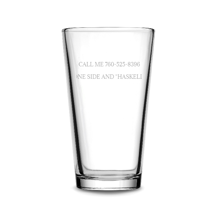 Customizable Pint Glass, Beer Glass, 16oz, Laser Etched or Hand Etched