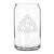 Premium Beer Can Glass, Celtic Trinity, 16oz, Laser Etched or Hand Etched