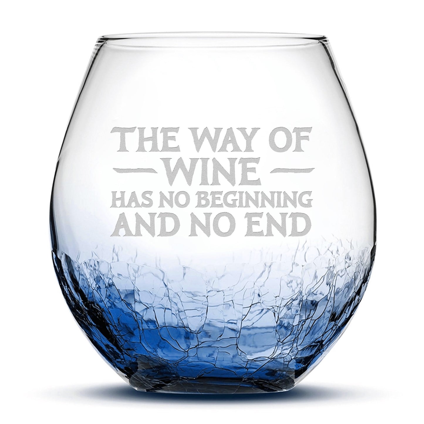 Crackle Wine Glass, Avatar Way of Wine, Laser Etched or Hand Etched, 18oz