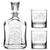 Customizable Welcome Home Refillable Etched Capital Decanter with Set of 2 Custom Whiskey Glasses, Laser Etched or Hand Etched