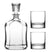 Customizable Capital Whiskey Decanter, with set of Two Custom Whiskey Glasses