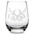Premium, Christmas Cheers Stemless Wine Glass, 16oz, Laser Etched or Hand Etched