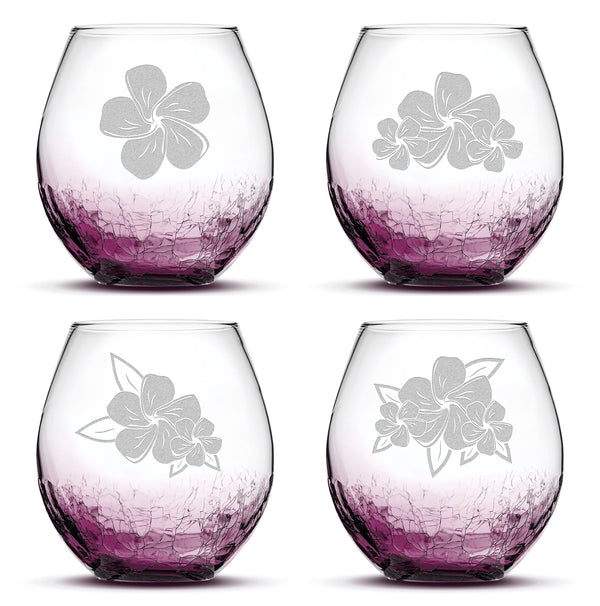 at Home Clear Crackle Stemless Wine Glass (14 oz)