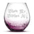 Crackle Wine Glass, Where My Witches At, Laser Etched or Hand Etched, 18oz