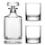 Customizable Diamond Decanter with Set of 2 Custom Whiskey Glasses
