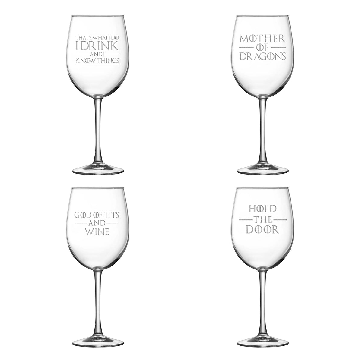 Premium Wine Glass, Game of Thrones, Quote Selection, 16oz, Laser Etched or Hand Etched