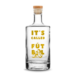 Premium Jersey Liquor Decanter, It's Called Futbol, 750mL, Laser Etched or Hand Etched