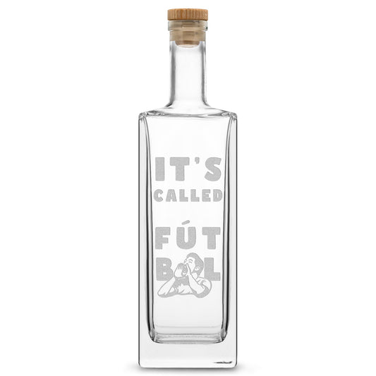 Premium Liberty Liquor Bottle - It's Called Futbol, 750ml, Laser Etched or Hand Etched