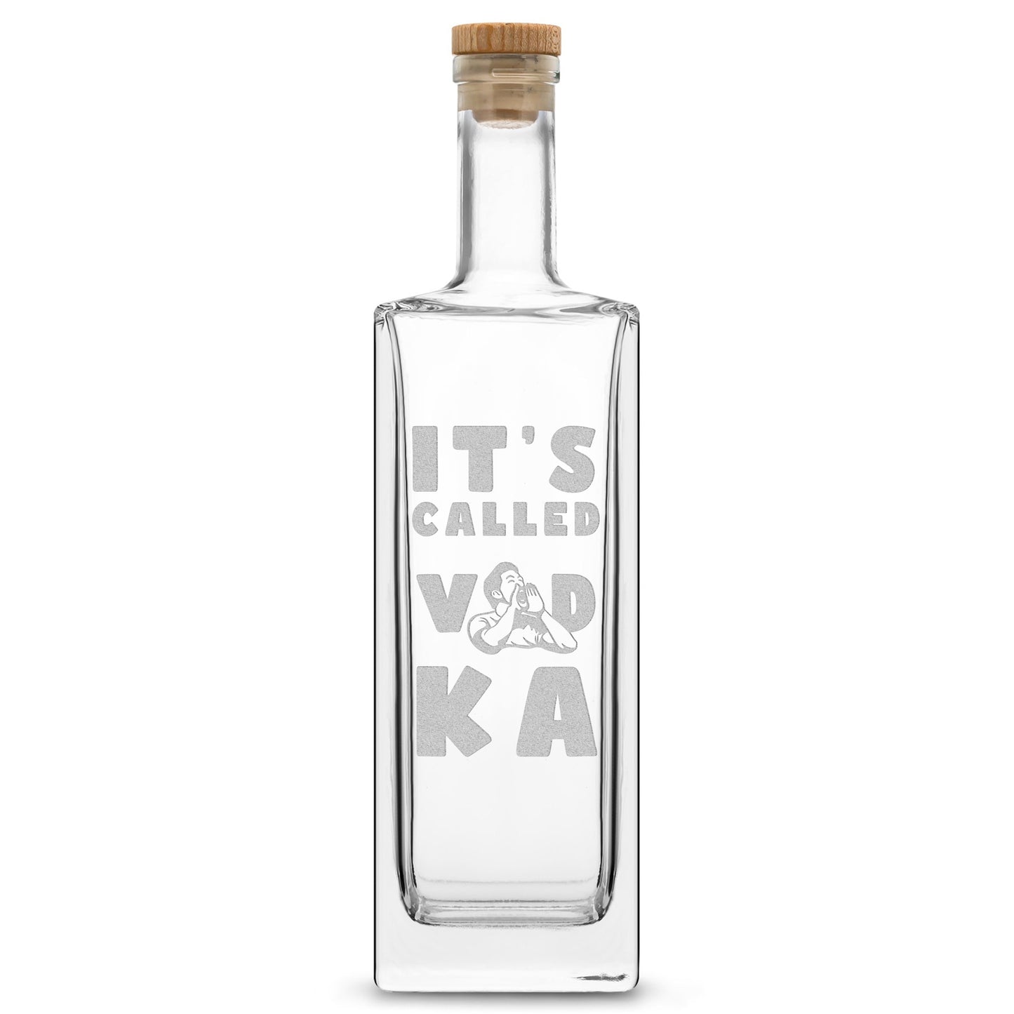 Premium Liberty Liquor Bottle - It's Called Vodka, 750ml, Laser Etched or Hand Etched