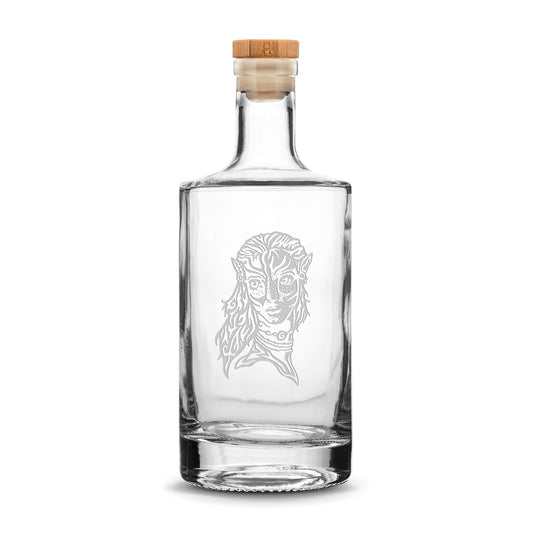 Premium Jersey Whiskey Decanter, Avatar Neytiri, 750mL, Laser Etched or Hand Etched
