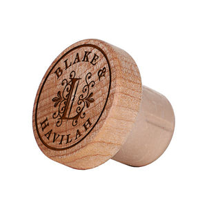 Customizable Cork Stopper for Integrity Bottles Liberty and Jersey Liquor Bottles, Etched with Honor