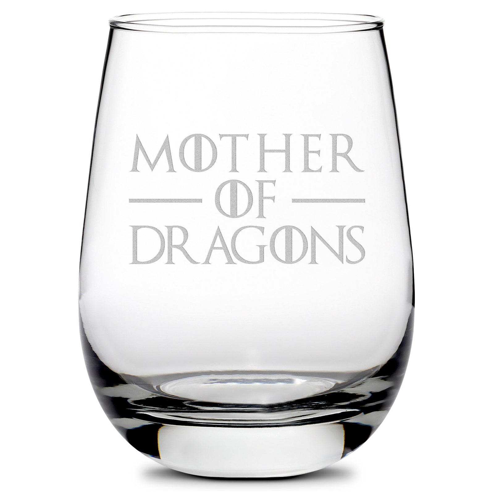 Premium Wine Glass, Game of Thrones, Mother of Dragons, 16oz, Laser Etched or Hand Etched