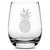 Premium Wine Glass, Pineapple Design, 16oz
