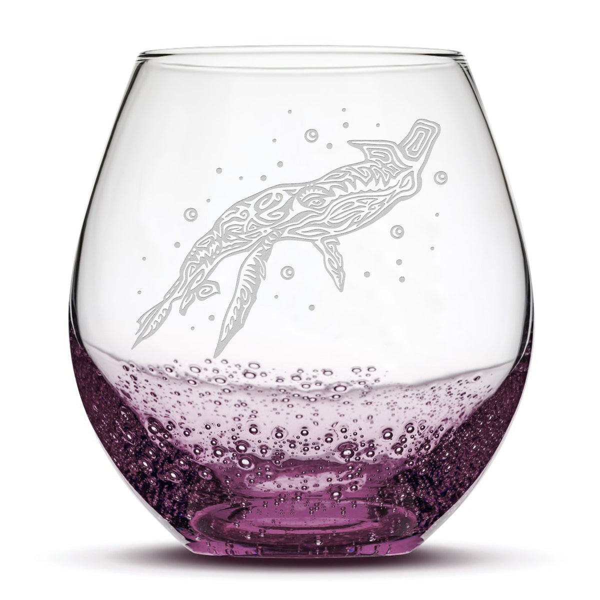 Bubble Wine Glass, Avatar Tulkun, Laser Etched or Hand Etched, 18oz