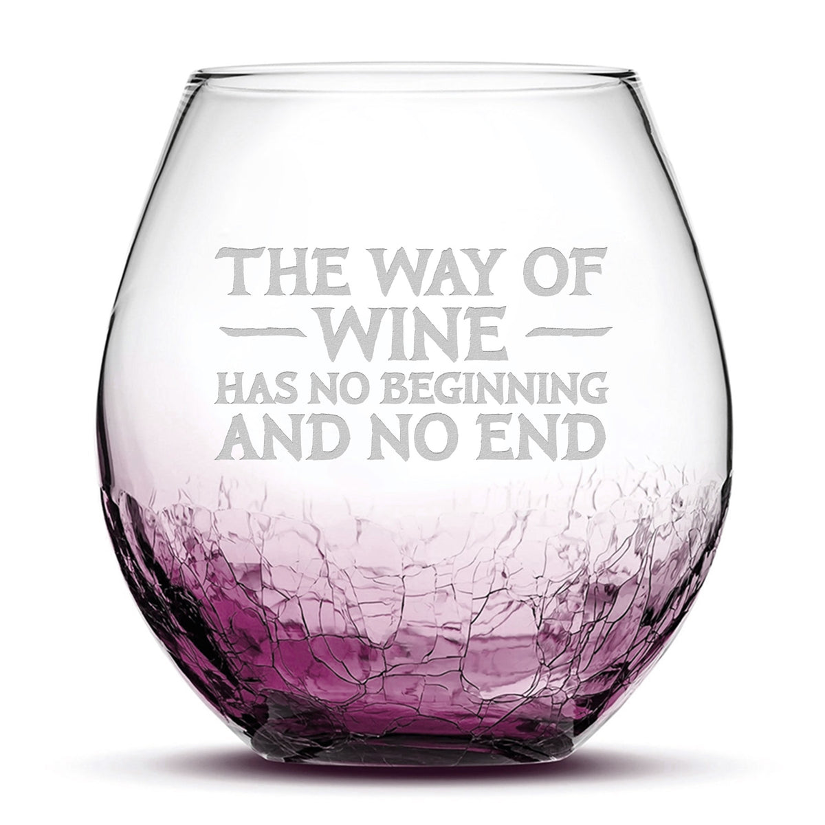 Crackle Wine Glass, Avatar Way of Wine, Laser Etched or Hand Etched, 18oz