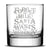 Santa Wants the Whiskey, Laser Etched or Hand Etched 11oz, whiskey glass, Made in USA