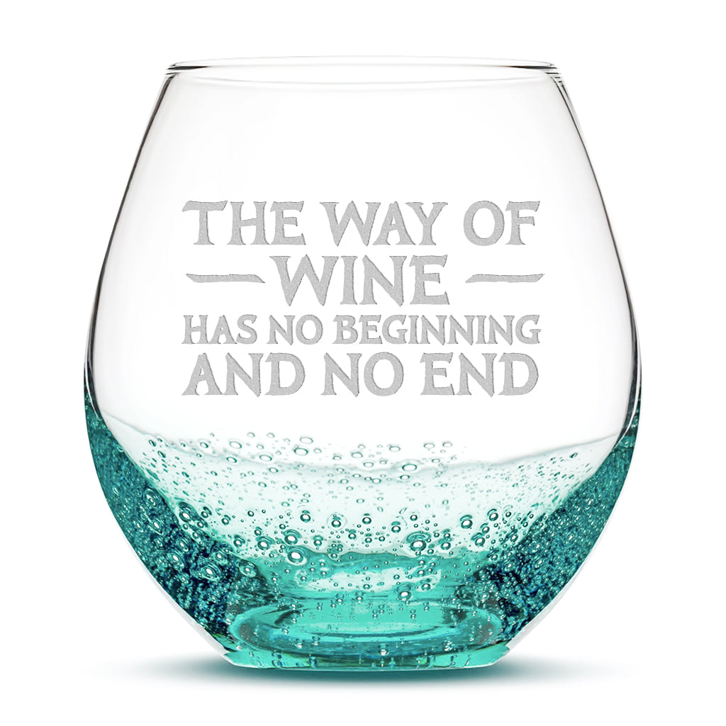 Bubble Wine Glass, Avatar Way of Wine, Laser Etched or Hand Etched, 18oz