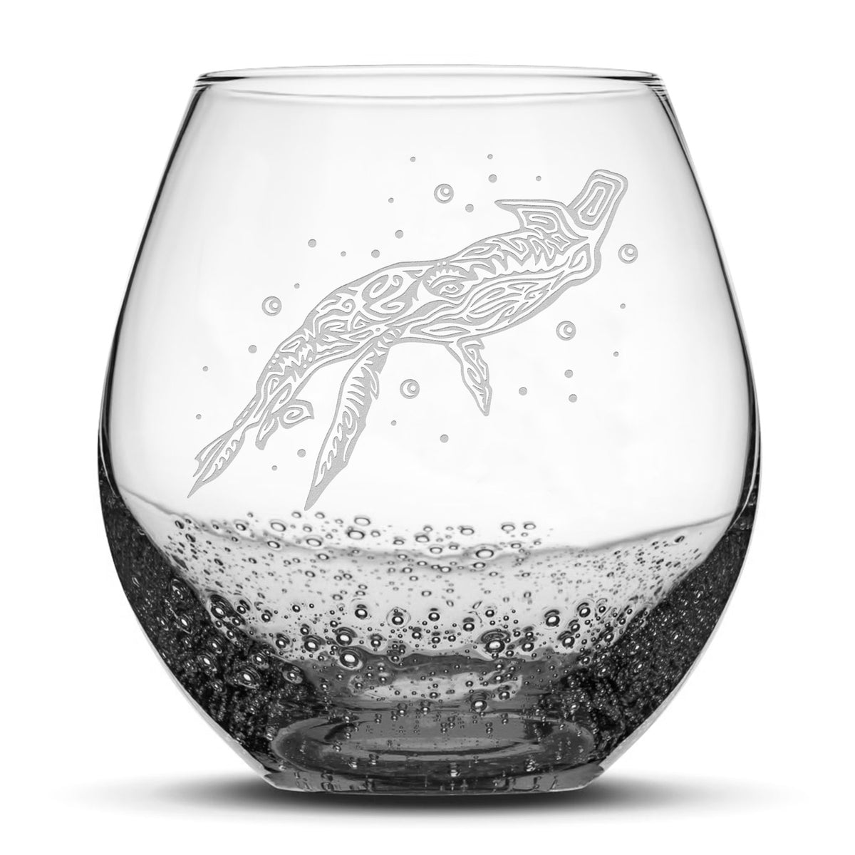 Bubble Wine Glass, Avatar Tulkun, Laser Etched or Hand Etched, 18oz