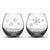 Bubble Wine Glasses, Snowflakes 1, Set of 2