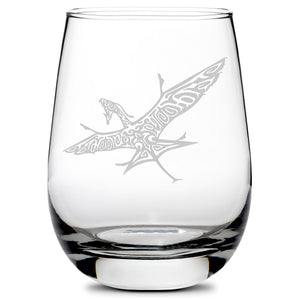 Premium Wine Glass, Avatar Banshee, 16oz, Laser Etched or Hand Etched
