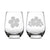 Premium Wine Glasses, Plumerias, 16oz (Set of 2)