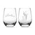 Premium Stemless Wine Glass, Drinkerbelle, Drink Happy Thoughts Set of 2