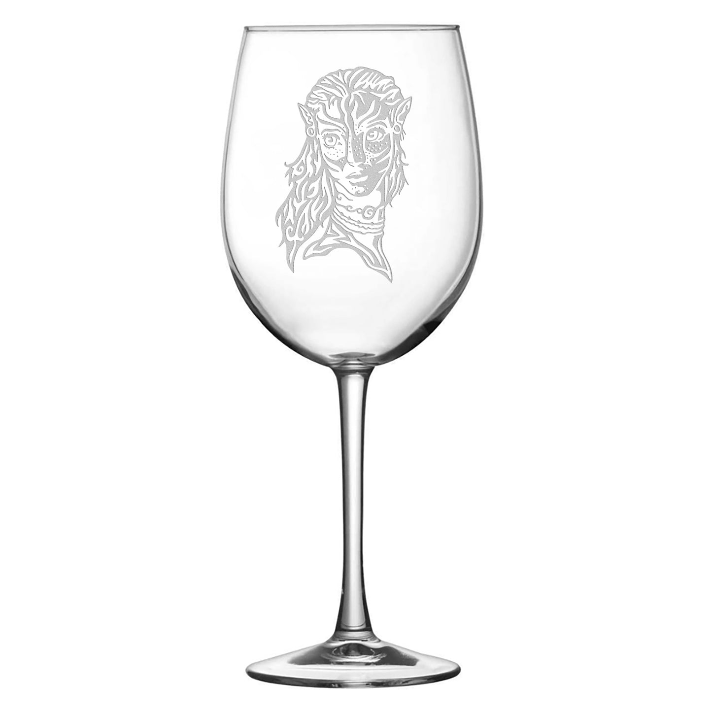 Premium Wine Glass, Avatar Neytiri, 16oz, Laser Etched or Hand Etched