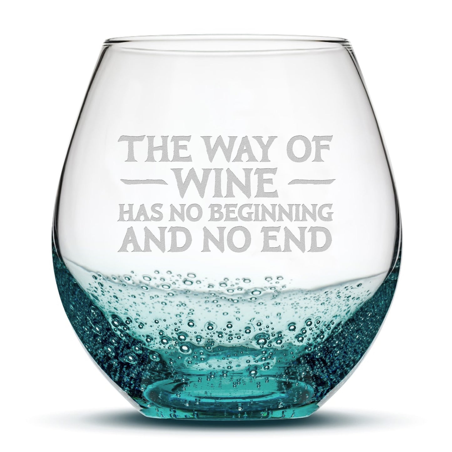 Bubble Wine Glass, Avatar Way of Wine, Laser Etched or Hand Etched, 18oz