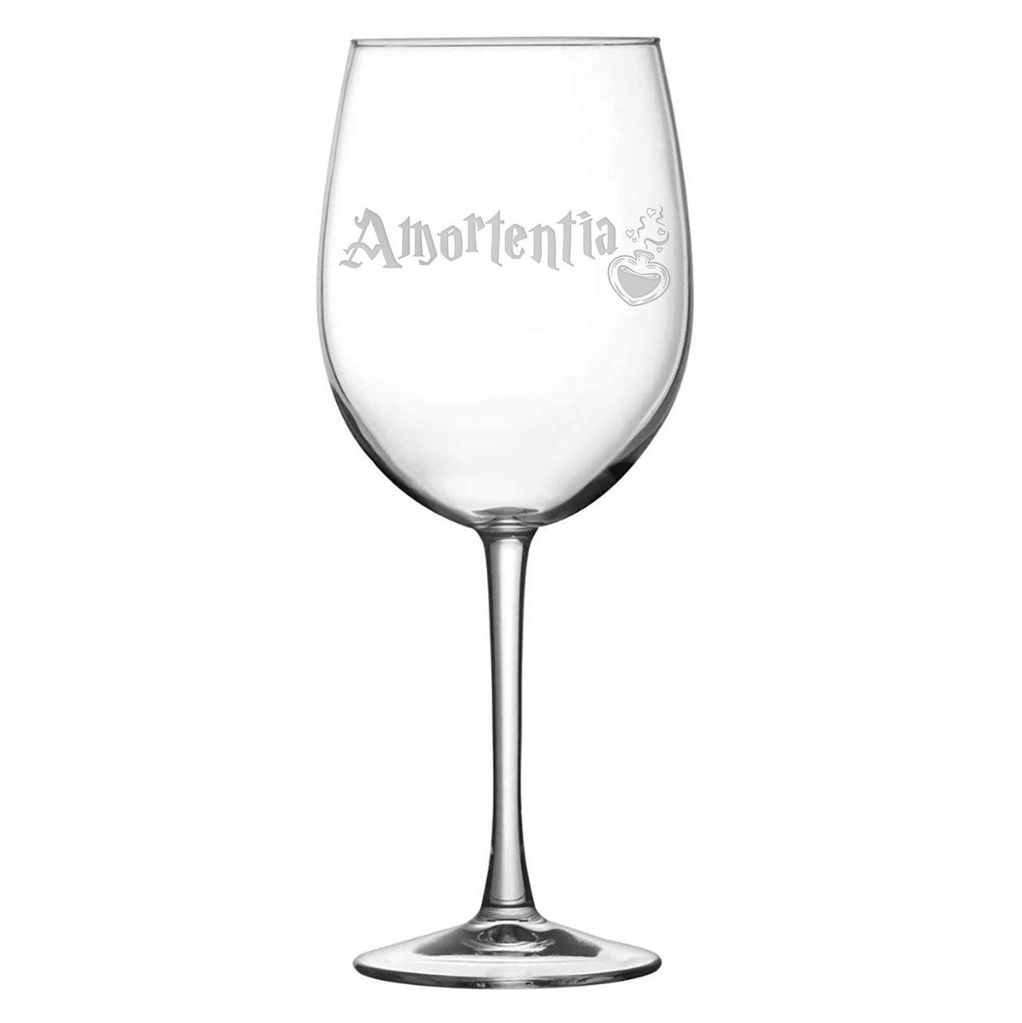 Premium Stemless Wine Glass, Amortentia, 16oz, Laser Etched or Hand Etched