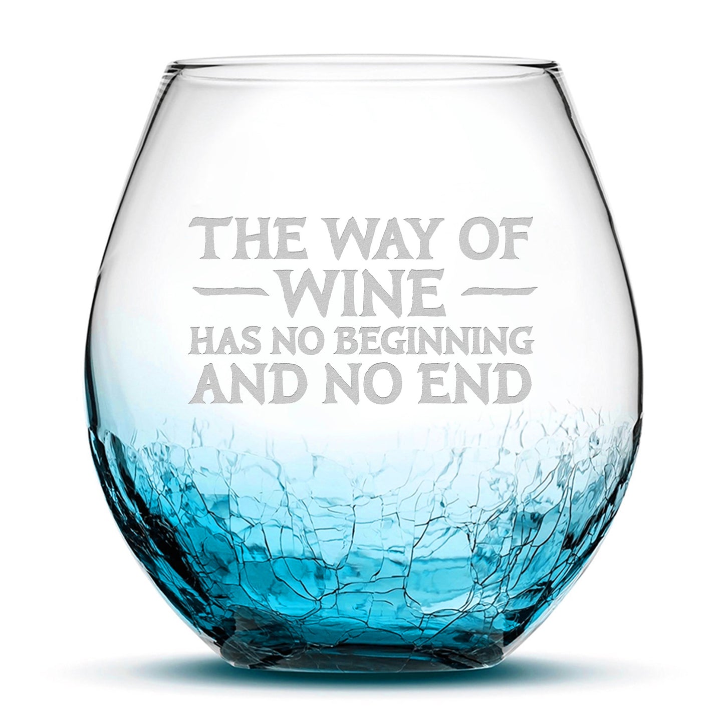 Crackle Wine Glass, Avatar Way of Wine, Laser Etched or Hand Etched, 18oz