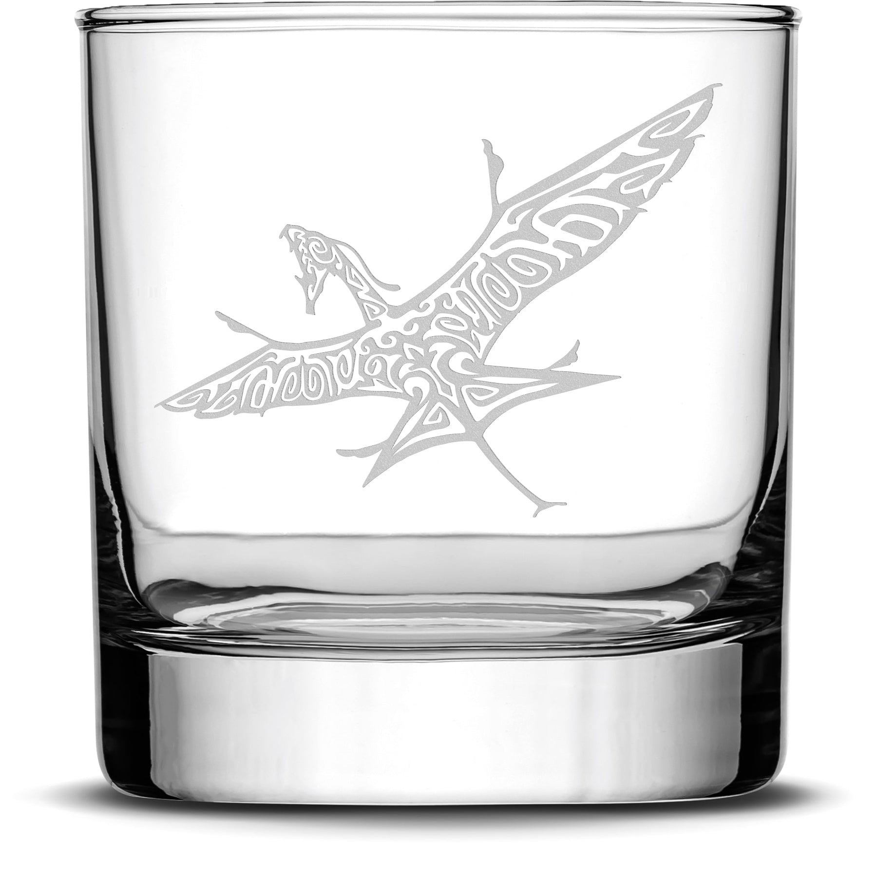 Premium Whiskey Glass, Avatar Banshee, 11oz, Laser Etched or Hand Etched