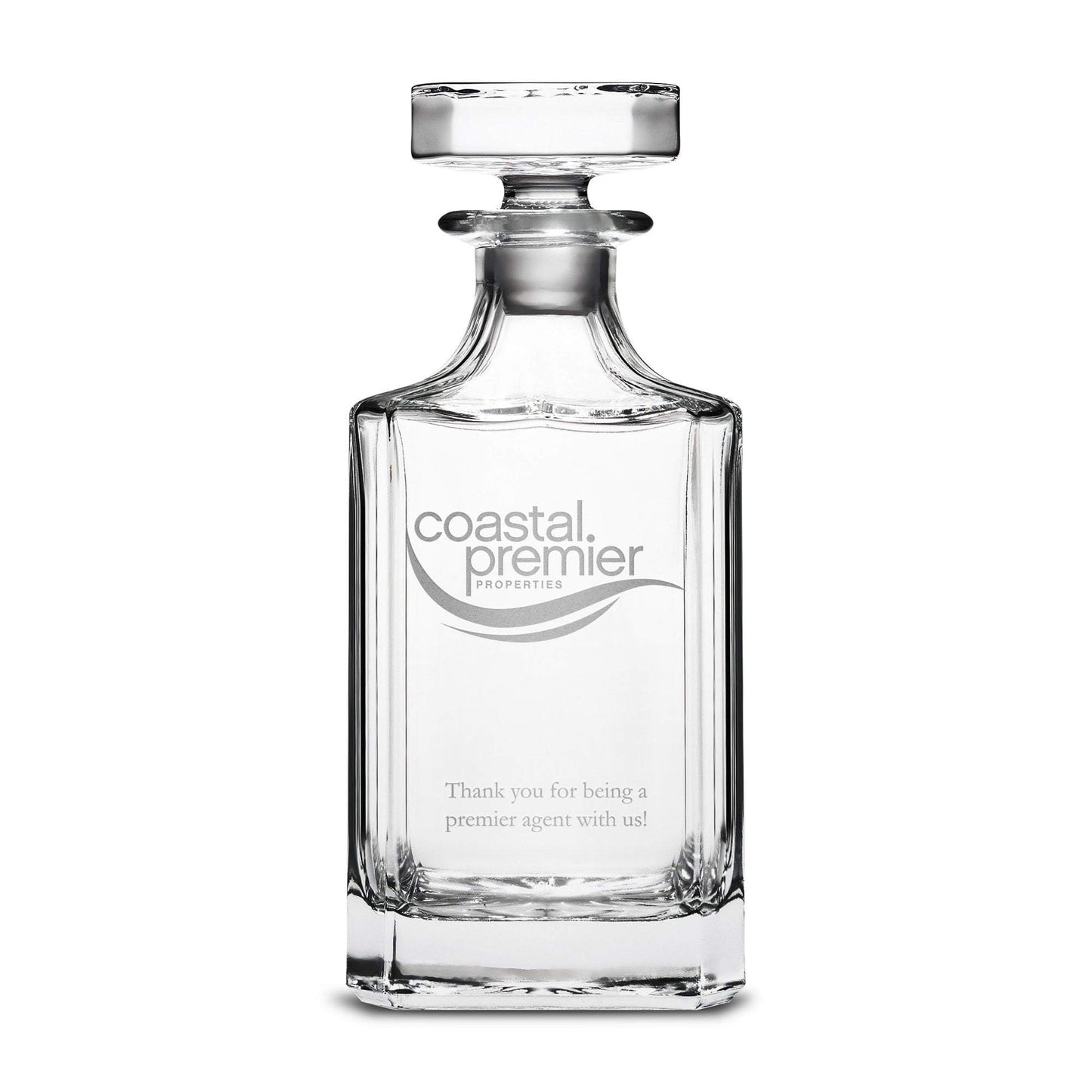 Coastal Premier Properties Refillable Diamond Decanter, 750mL Integrity Bottles