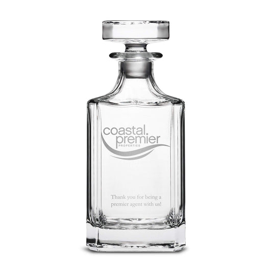 Coastal Premier Properties Refillable Diamond Decanter, 750mL Integrity Bottles