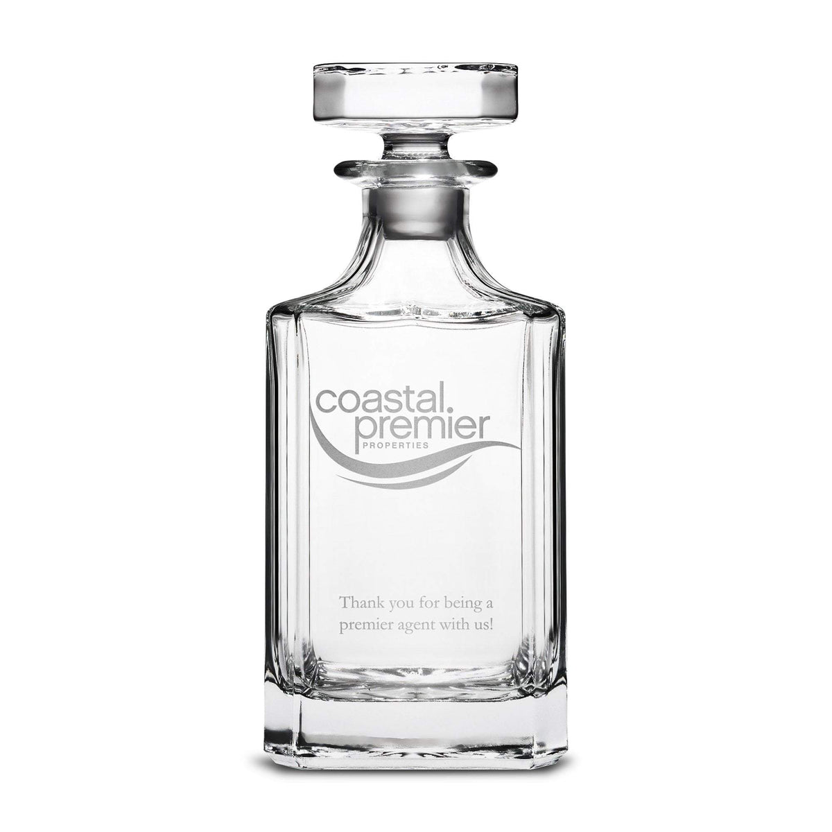 Coastal Premier Properties Refillable Diamond Decanter, 750mL Integrity Bottles
