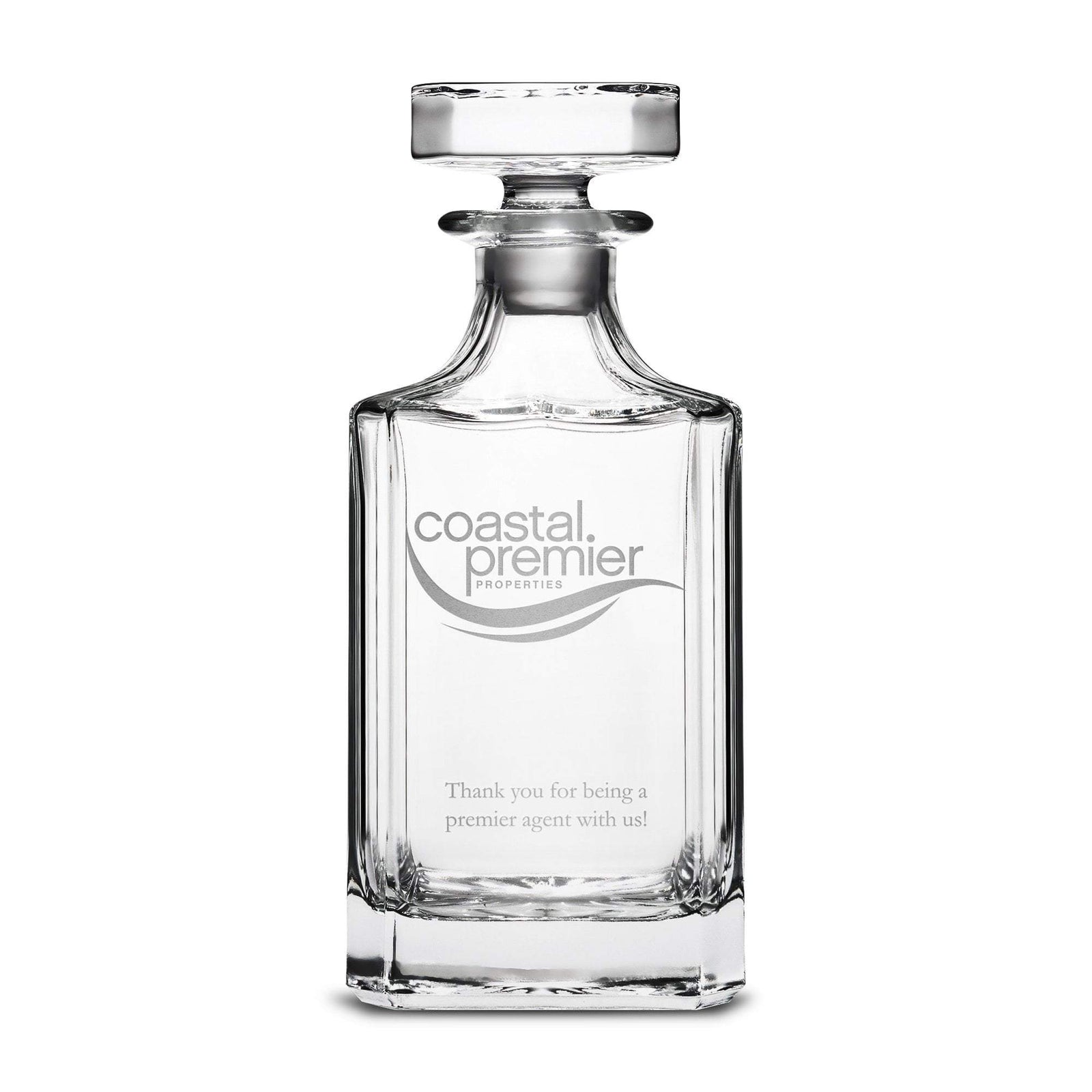 Coastal Premier Properties Refillable Diamond Decanter, 750mL Integrity Bottles
