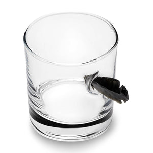 Custom Etched Obsidian Arrowhead Whiskey Glass Integrity Bottles