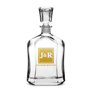 Custom Etched Refillable Capital Decanter, 750mL Integrity Bottles