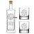 Deep Etch (no color) Premium .50 Cal BMG Bullet Bottle Gift Set, Liberty Whiskey Decanter, Brojaq Sprocket, 750mL Integrity Bottles