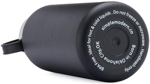 Default Title Premium Stainless Steel Water Bottle, Hibiscus Design, Extra Lid, 22oz (Midnight Black) Integrity Bottles