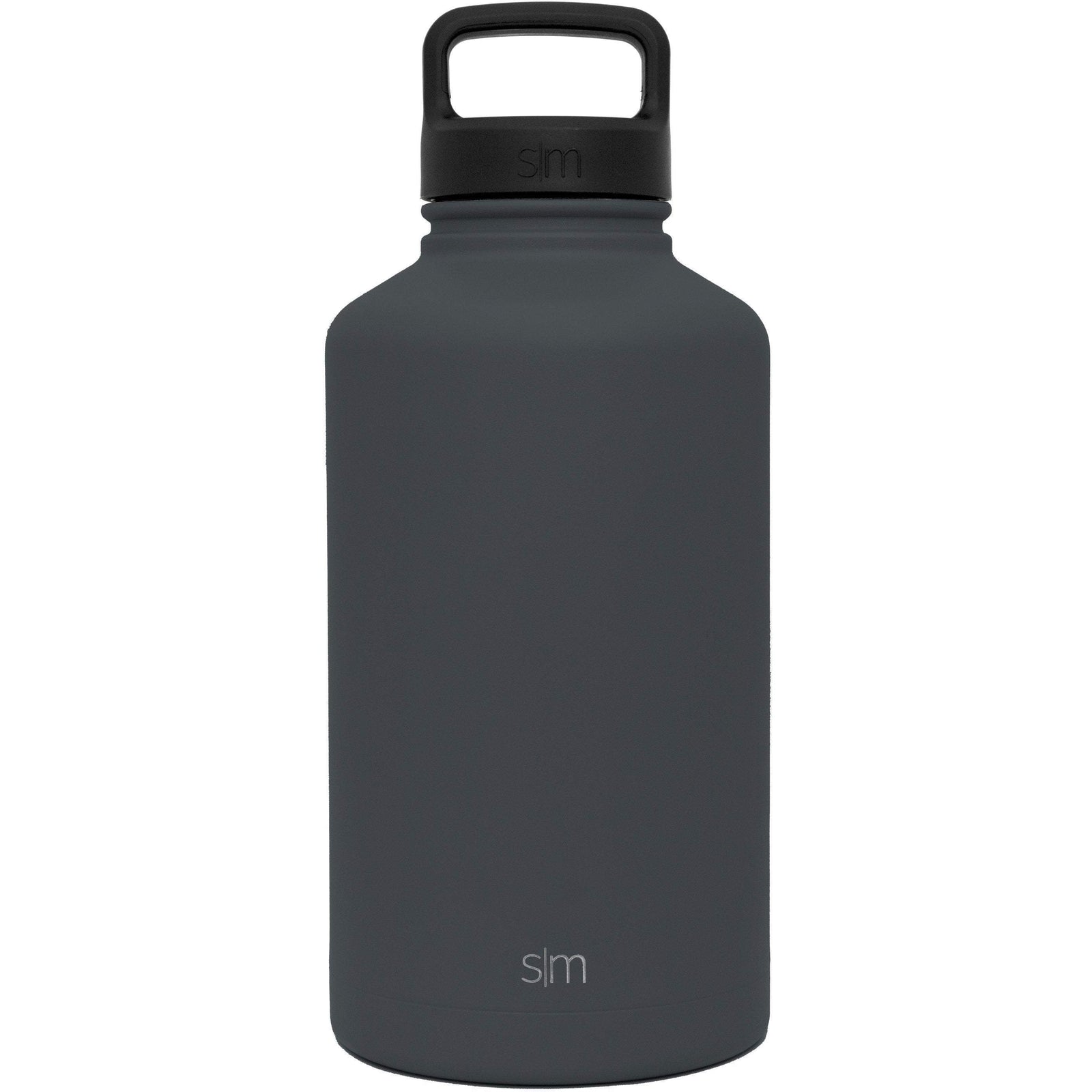 Graphite Custom Etched Simple Modern Summit Water Bottle, 64 Ounce by Integrity Bottles