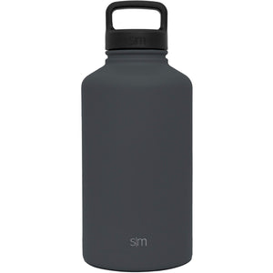 Graphite Custom Etched Simple Modern Summit Water Bottle, 64 Ounce by Integrity Bottles