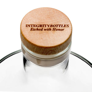 Integrity Bottles Cork Stopper, Etched with Honor Integrity Bottles