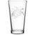 Pint Glass with Tribal Sea Turtle, Deep Etched by Integrity Bottles